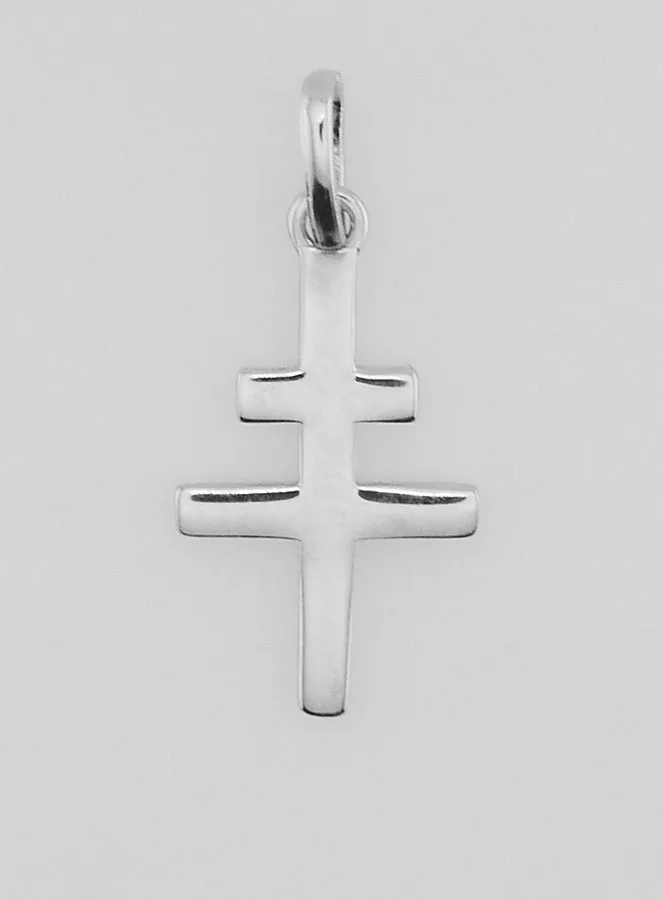 Silver Lorraine Cross Pendant - 18mm (pic 1)