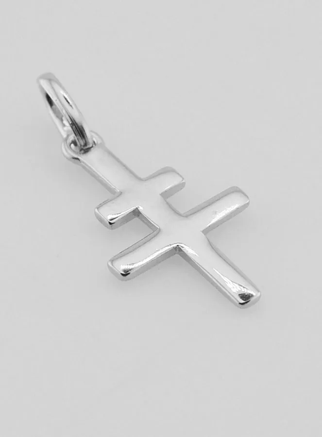 Silver Lorraine Cross Pendant - 18mm (pic 3)