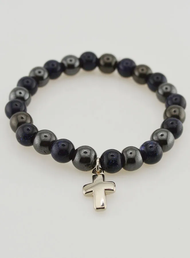 Gemsteone Bracelet - Hematite and Blue Sunstone (pic 2)