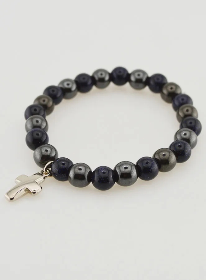 Gemsteone Bracelet - Hematite and Blue Sunstone (pic 3)