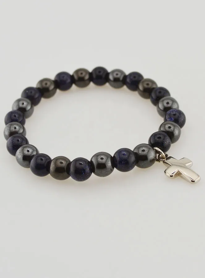 Gemsteone Bracelet - Hematite and Blue Sunstone (pic 4)