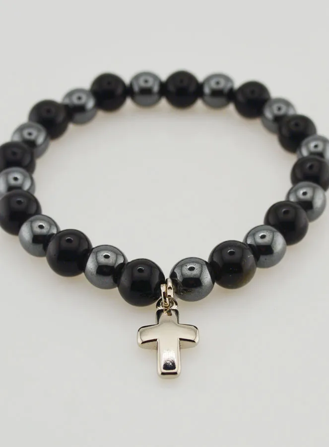 Gemstone Bracelet - Hematite and Golden Obsidian (pic 2)