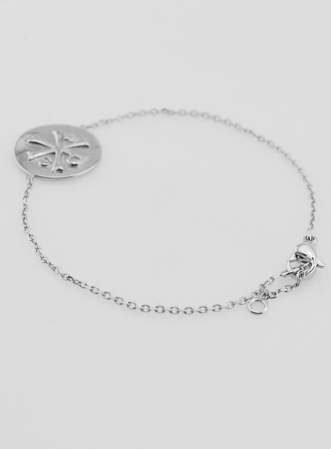 Religious Stainless Steel Bracelet - Chi-Rho Medal (pic 4)