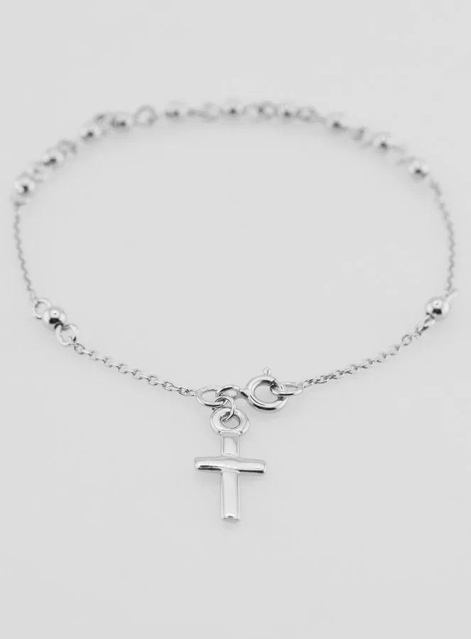 Religious Bracelet with Cross - 925 Silver (pic 2)