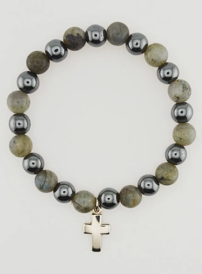 Gemstones Bracelet - Hematite and Labradorite (pic 1)