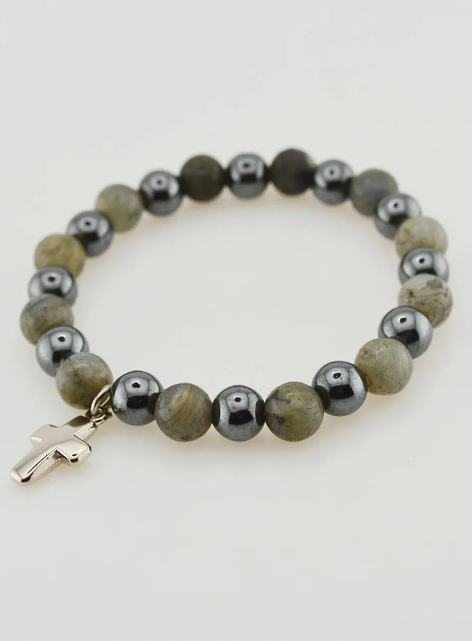 Gemstones Bracelet - Hematite and Labradorite (pic 3)
