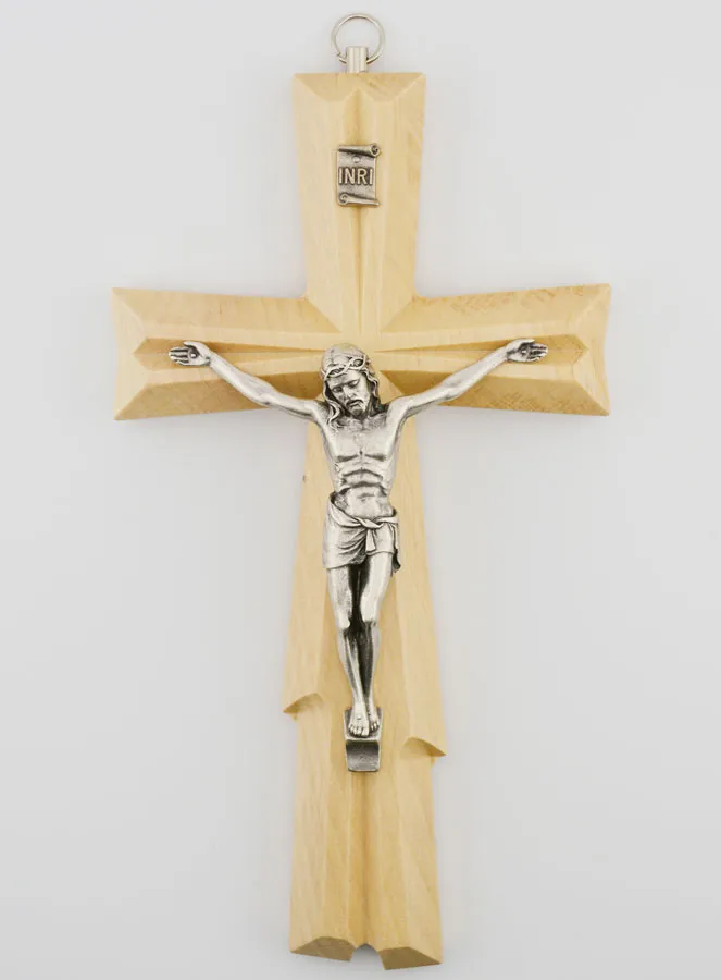 Hanging Crucifix Light Wood - 20cm (pic 1)