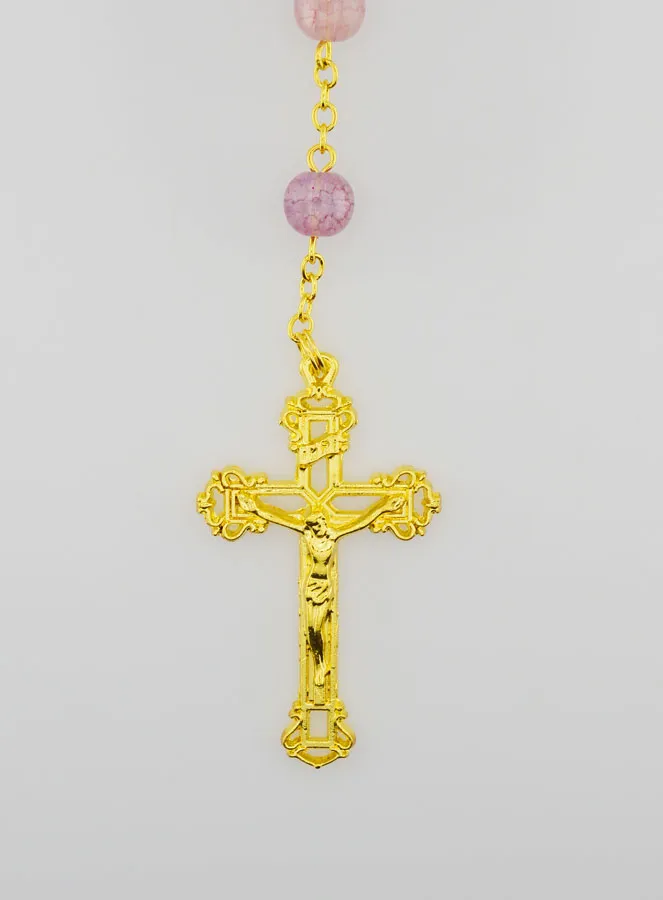 Miraculous Virgin Rosary with Glass Beads - Purple (pic 3)