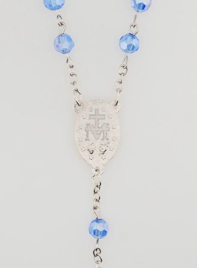 Miraculous Medal  Rosary - Blue (pic 4)
