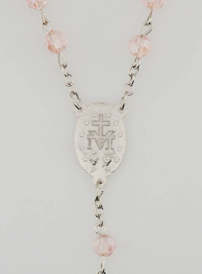 Miraculous Medal  Rosary - Pink (pic 4)