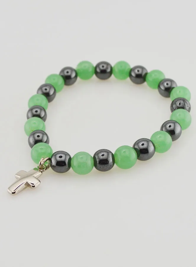 Gemstone Bracelet Hematite and Aventurine (pic 4)