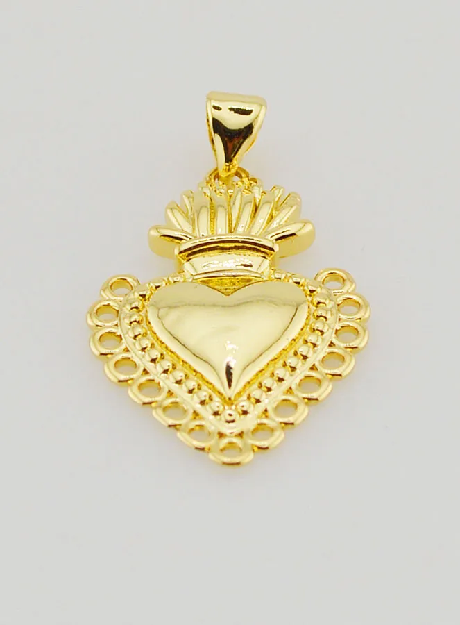 Ex-Voto Pendant Golden Brass - 25mm (pic 2)