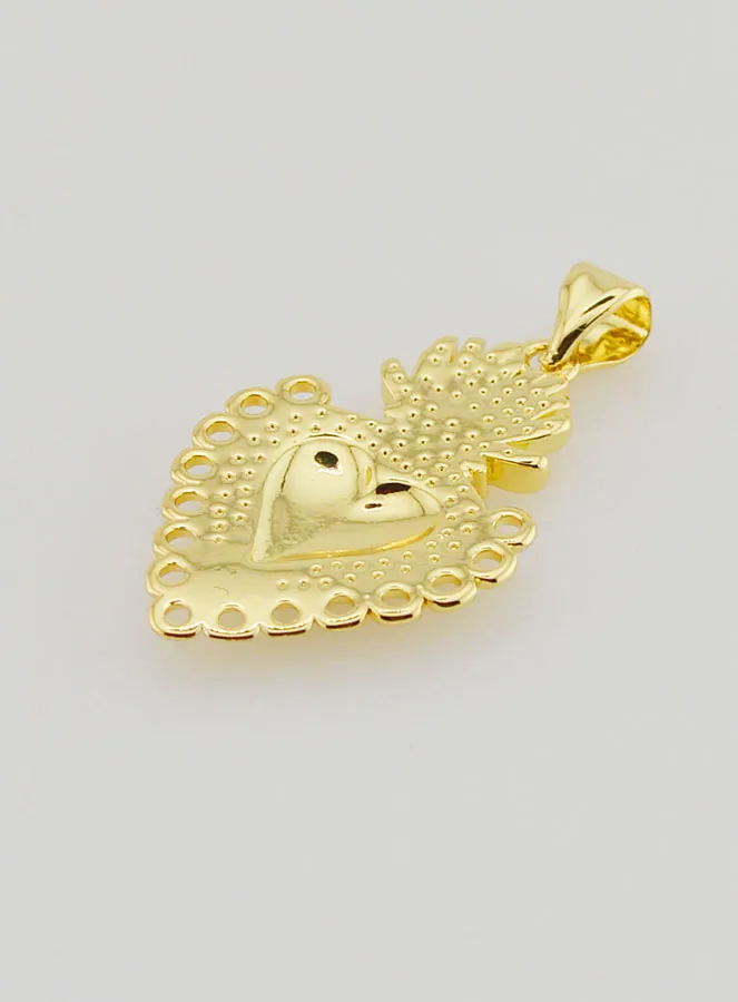 Ex-Voto Pendant Golden Brass - 25mm (pic 4)