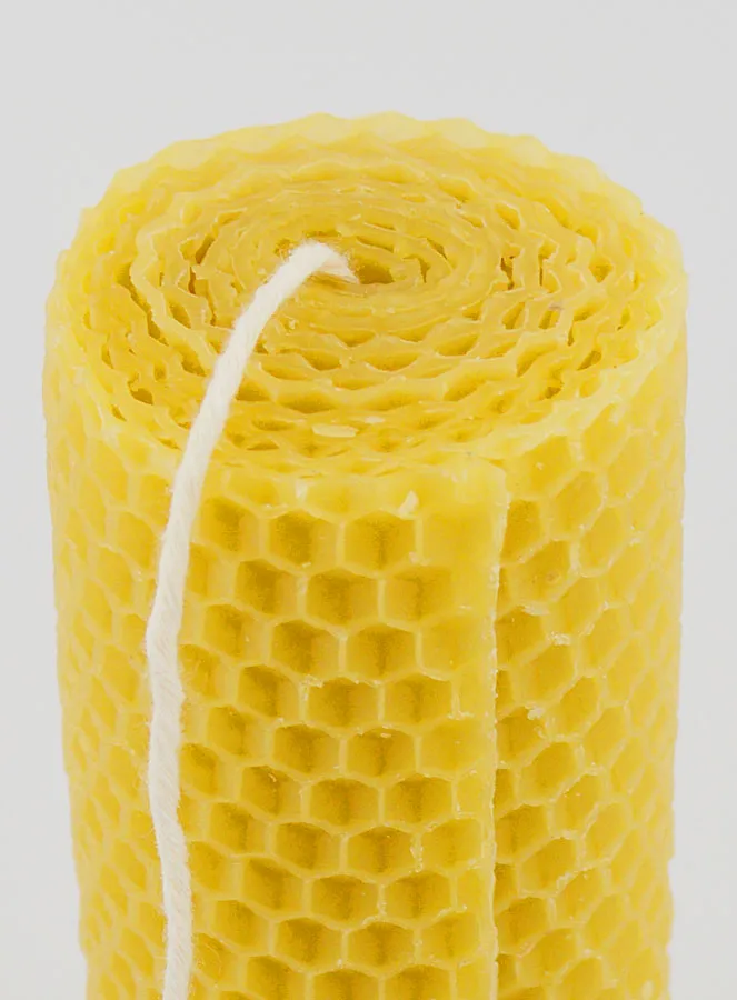 Natural Honeycomb Beeswax Candle - 10cm (pic 4)