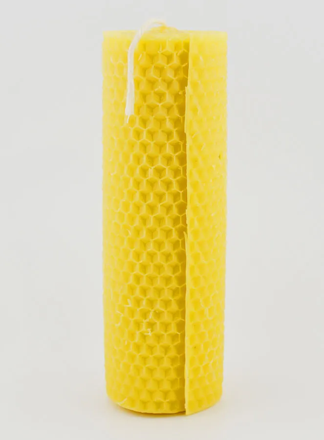 Natural Honeycomb Beeswax Candle - 15 cm (pic 1)