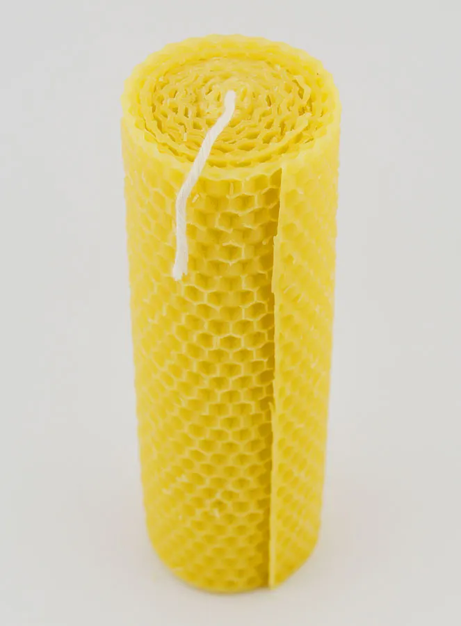 Natural Honeycomb Beeswax Candle - 15 cm (pic 2)