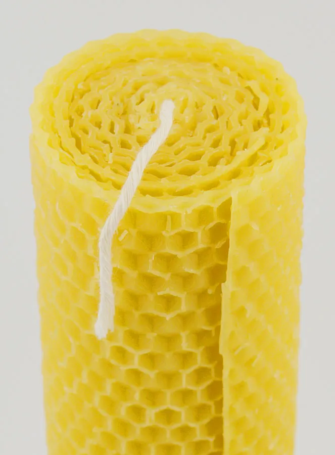 Tabletop Candle Beeswax - 15cm (pic 4)