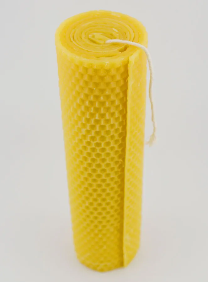 Natural Honeycomb Beeswax Candle - 20cm (pic 2)