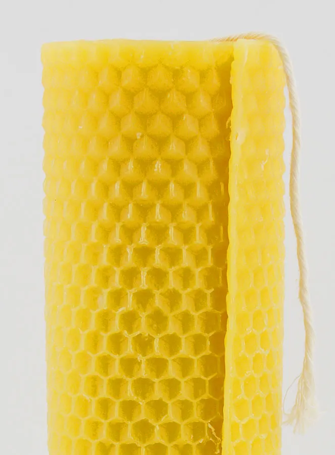 Natural Honeycomb Beeswax Candle - 20cm (pic 3)