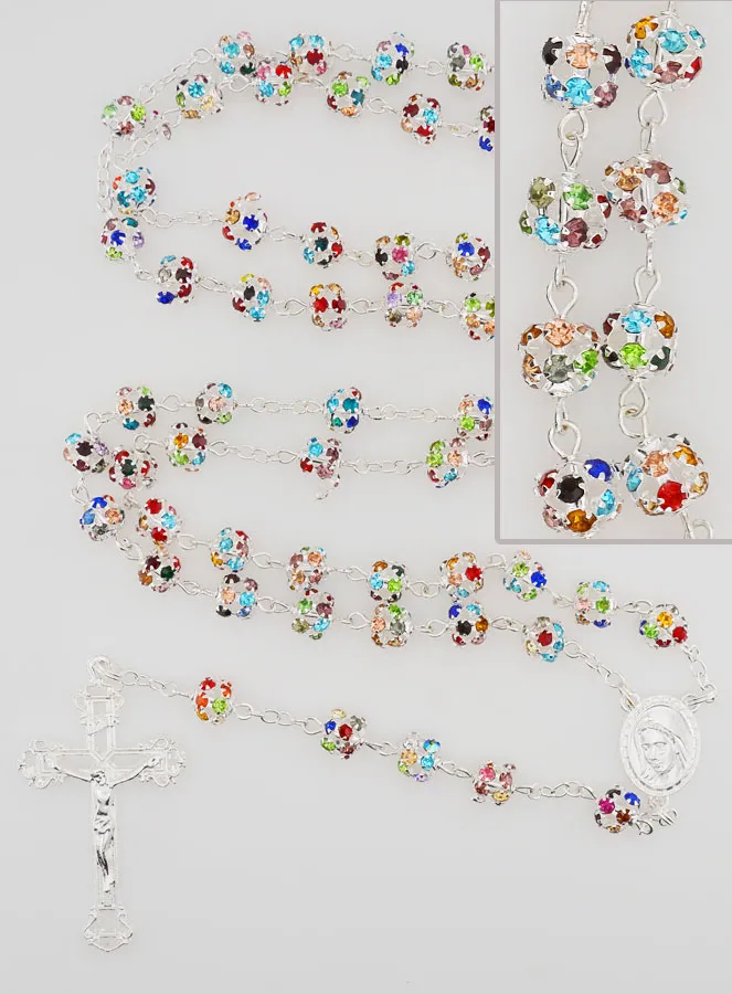 Miraculous Virgin Rosary Multicoloured Set Beads (pic 1)