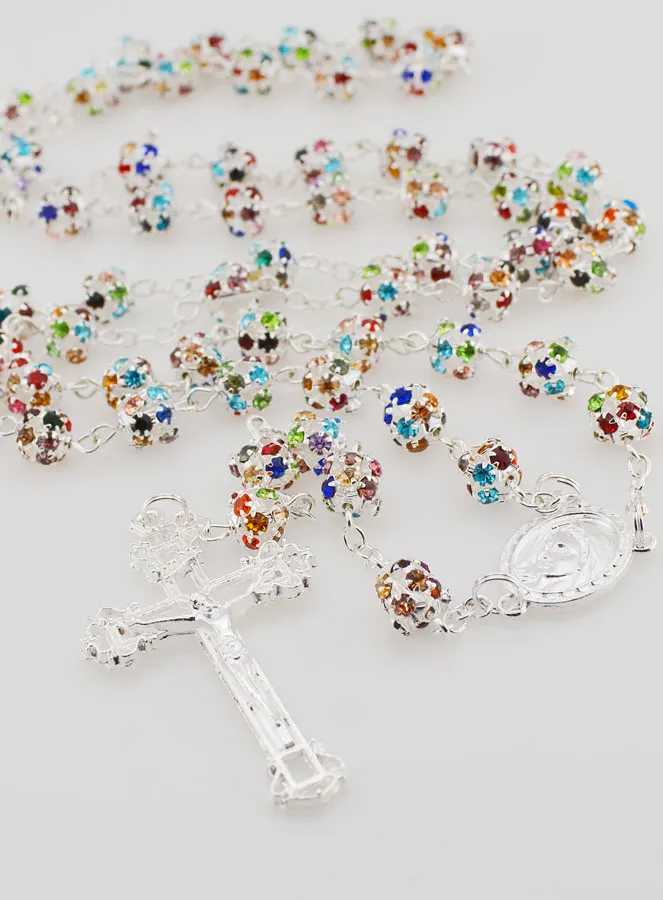 Miraculous Virgin Rosary Multicoloured Set Beads (pic 2)