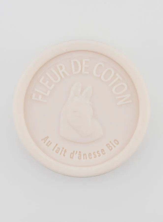 Organic Donkey Milk and Cotton Flower Soap - 100g (pic 1)