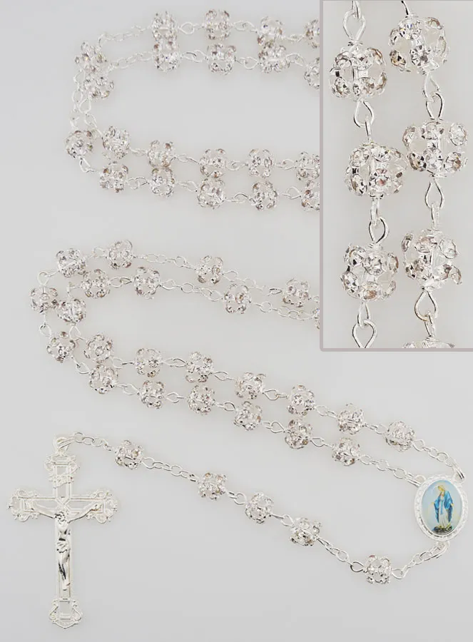 Miraculous Virgin Rosary Strass Beads (pic 1)