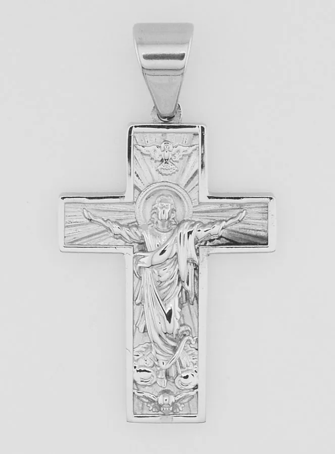 Stainless Steel Pilgrim's Cross - 35mm (pic 1)