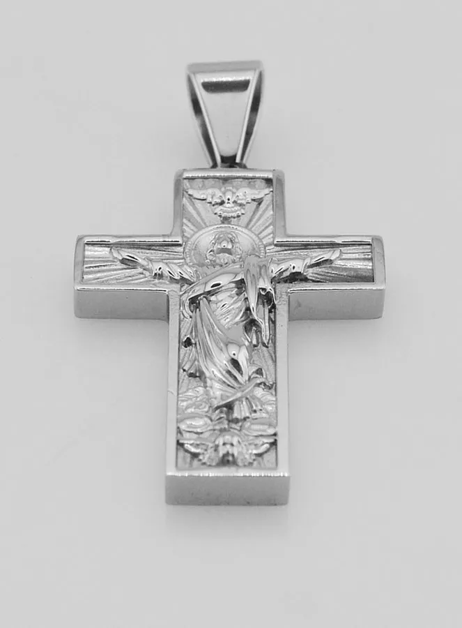 Stainless Steel Pilgrim's Cross - 35mm (pic 2)