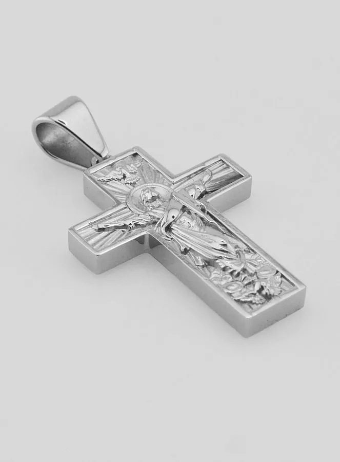 Stainless Steel Pilgrim's Cross - 35mm (pic 3)