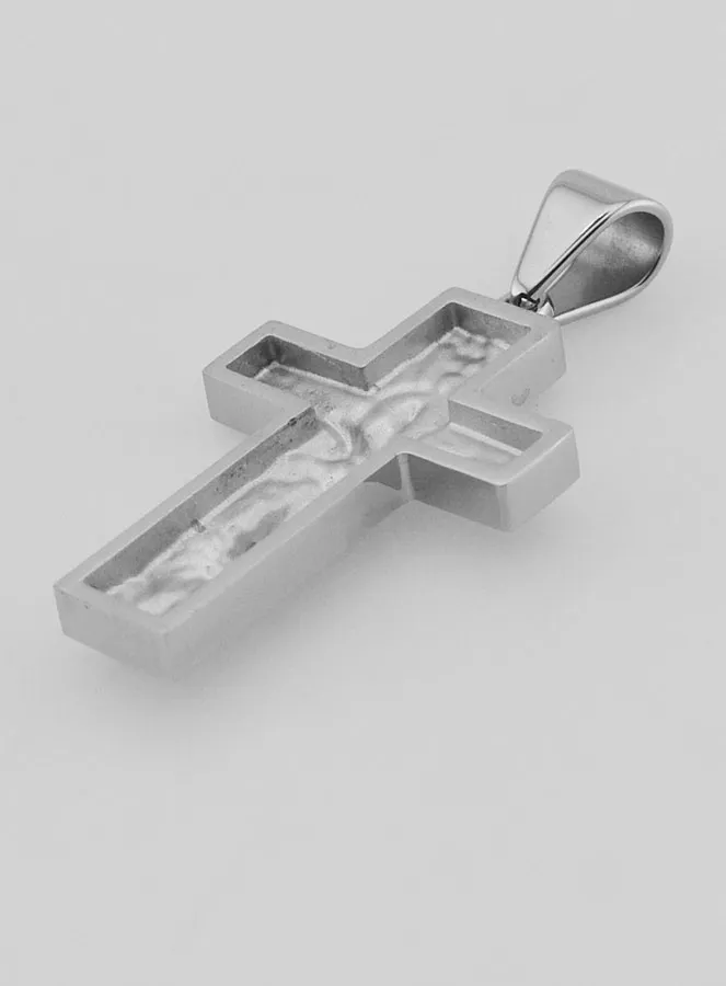 Stainless Steel Pilgrim's Cross - 35mm (pic 4)