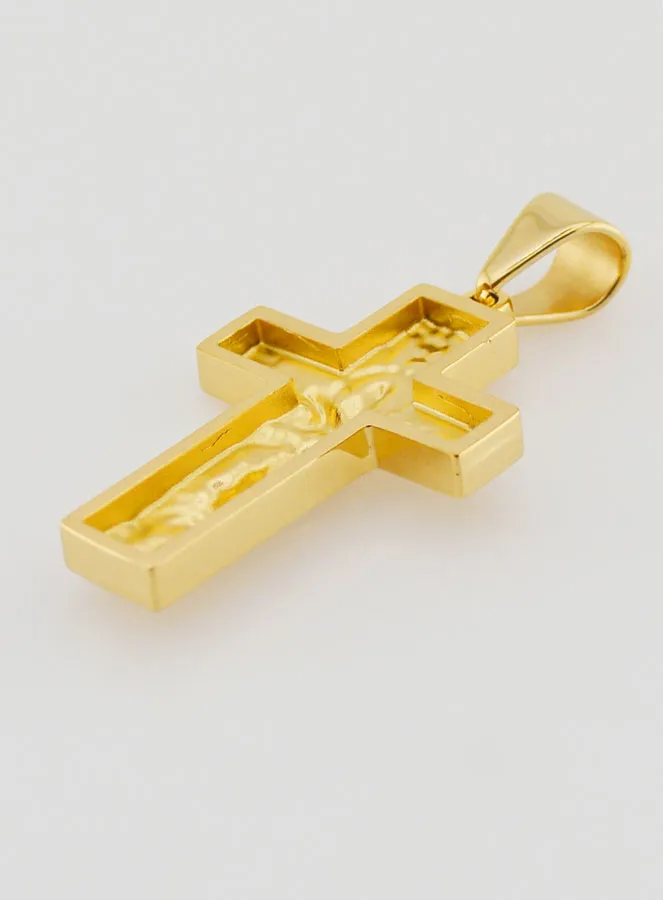 Pilgrim’s Cross in Golden Stainless Steel – 35mm (pic 4)