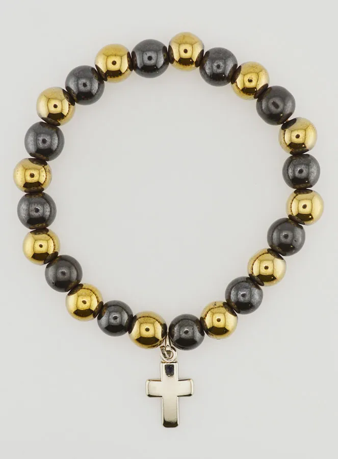 Gemstone Bracelet Hematite and Pyrite (pic 1)