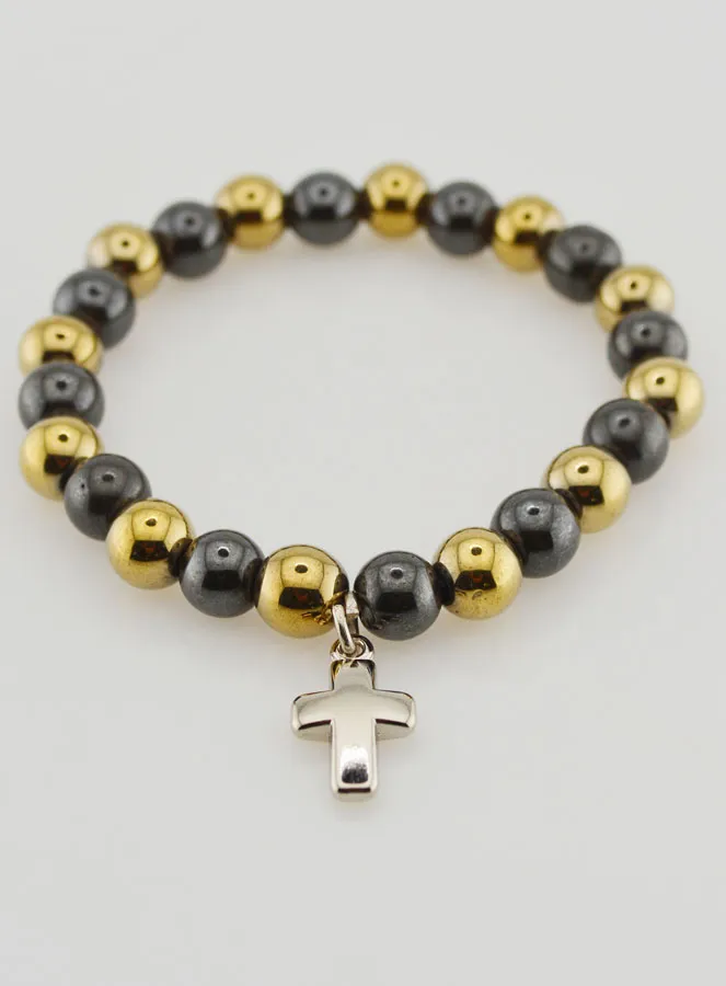Gemstone Bracelet Hematite and Pyrite (pic 2)