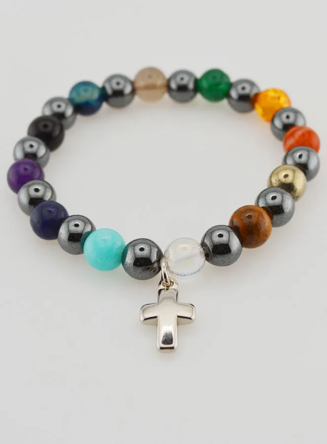 Gemstone Bracelet with Hematite (pic 2)