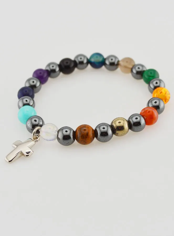 Gemstone Bracelet with Hematite (pic 3)