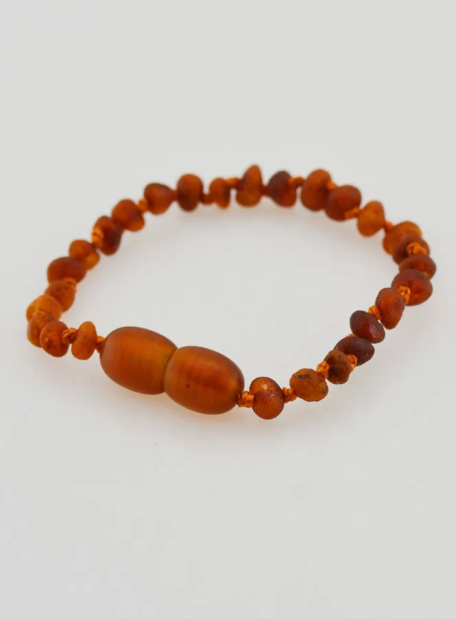 Baby Bracelet in Baltic Amber - Red-Brown (pic 2)