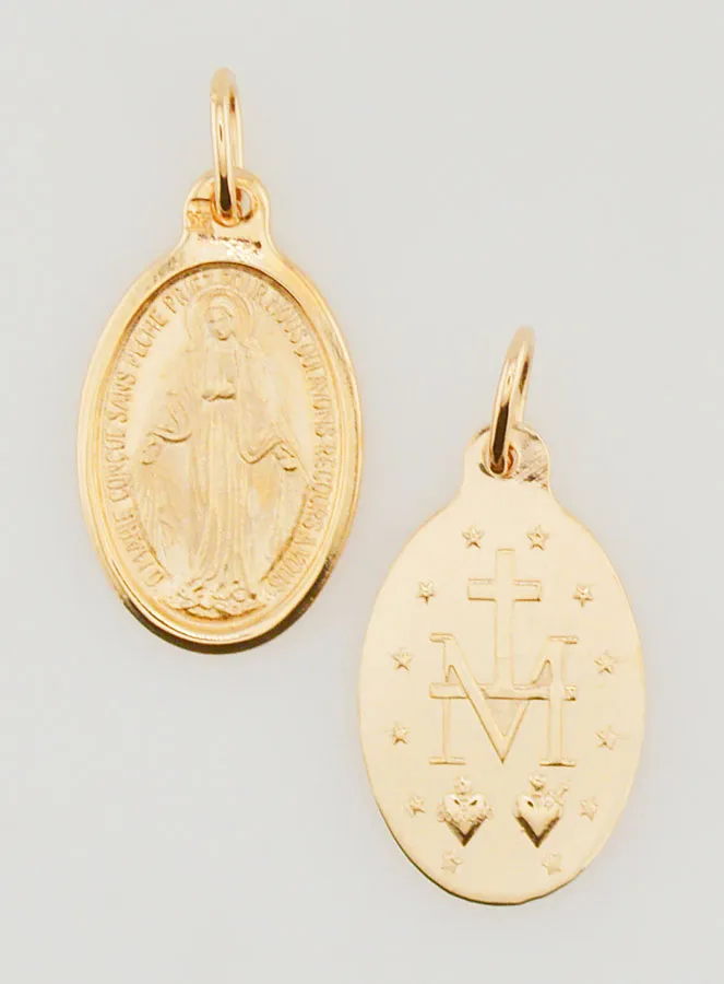 925 Sterling Silver Miraculous Medal - 18mm (pic 1)
