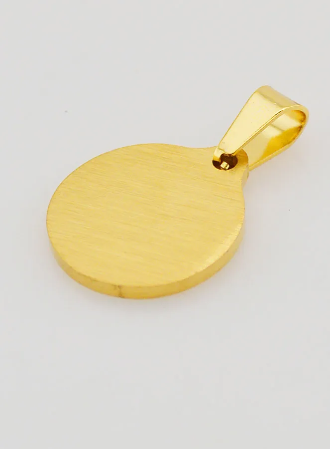 Ex Voto Medal in Golden Stainless Steel - 15mm (pic 4)