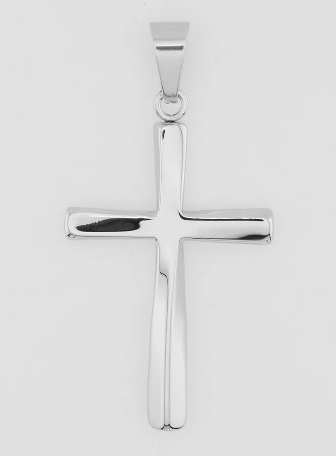 Stainless Steel Twisted Cross Pendant - 45mm (pic 1)