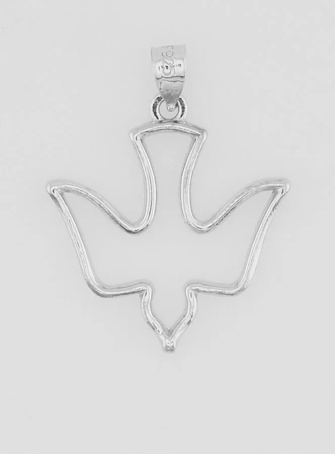 Silver Dove of the Holy Spirit Pendant - 18mm (pic 1)