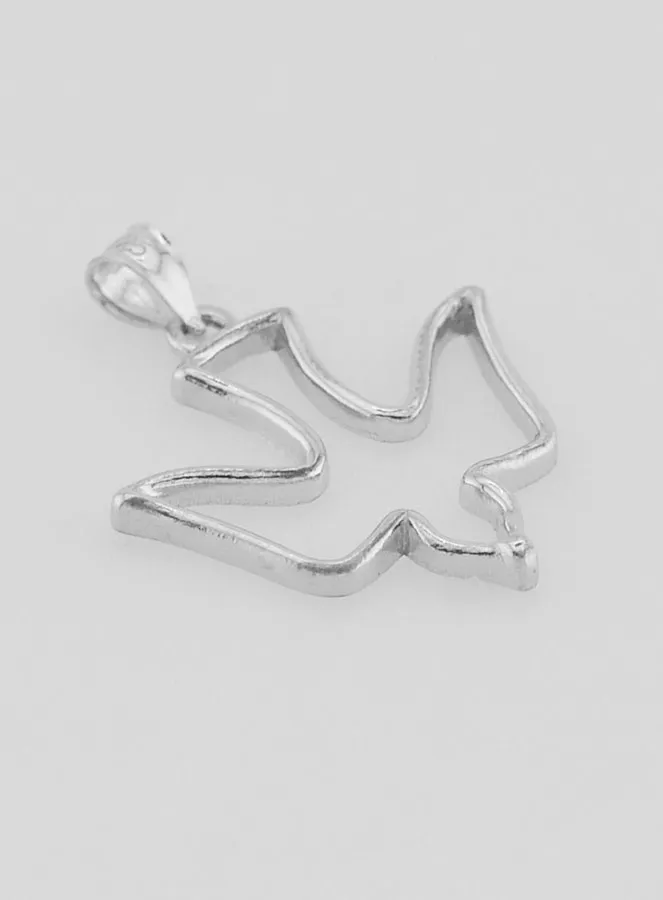 Silver Dove of the Holy Spirit Pendant - 18mm (pic 4)