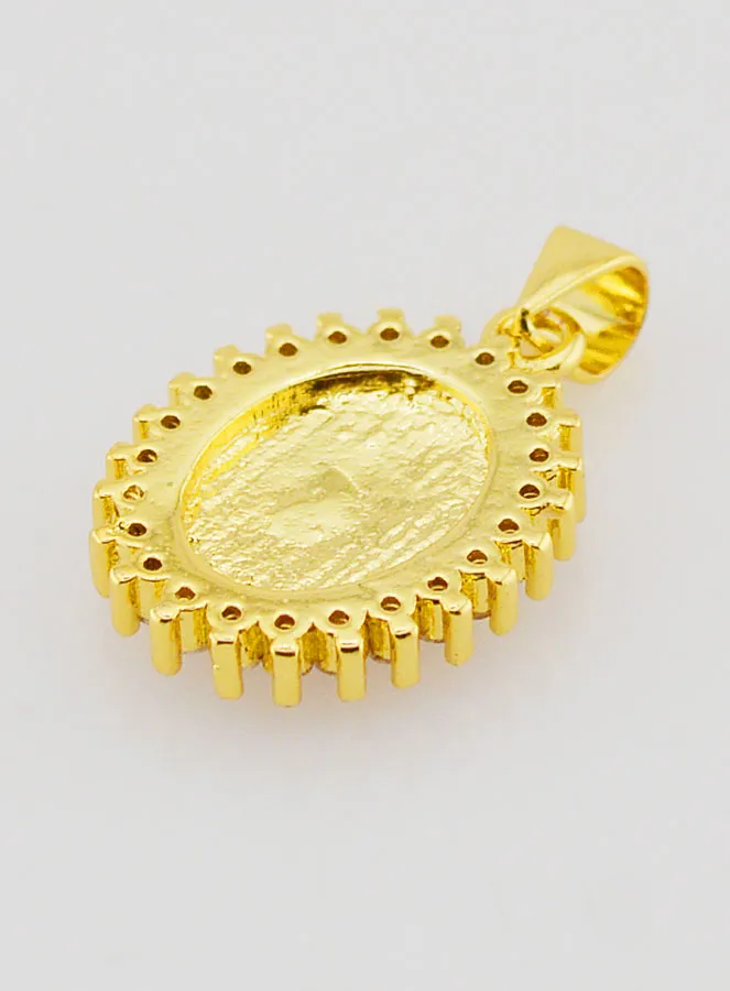 Pink Miraculous Virgin Medal - 17mm (pic 4)