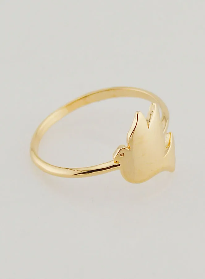 Gold-Plated Dove of Peace Ring - Size 54 (pic 3)