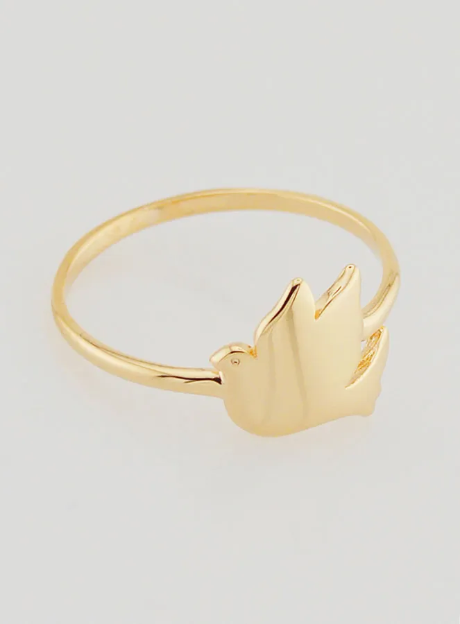 Gold-Plated Dove of Peace Ring - Size 58 (pic 3)