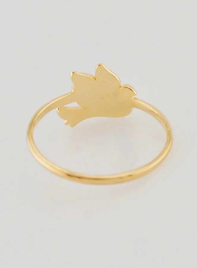 Gold-Plated Dove of Peace Ring - Size 58 (pic 4)
