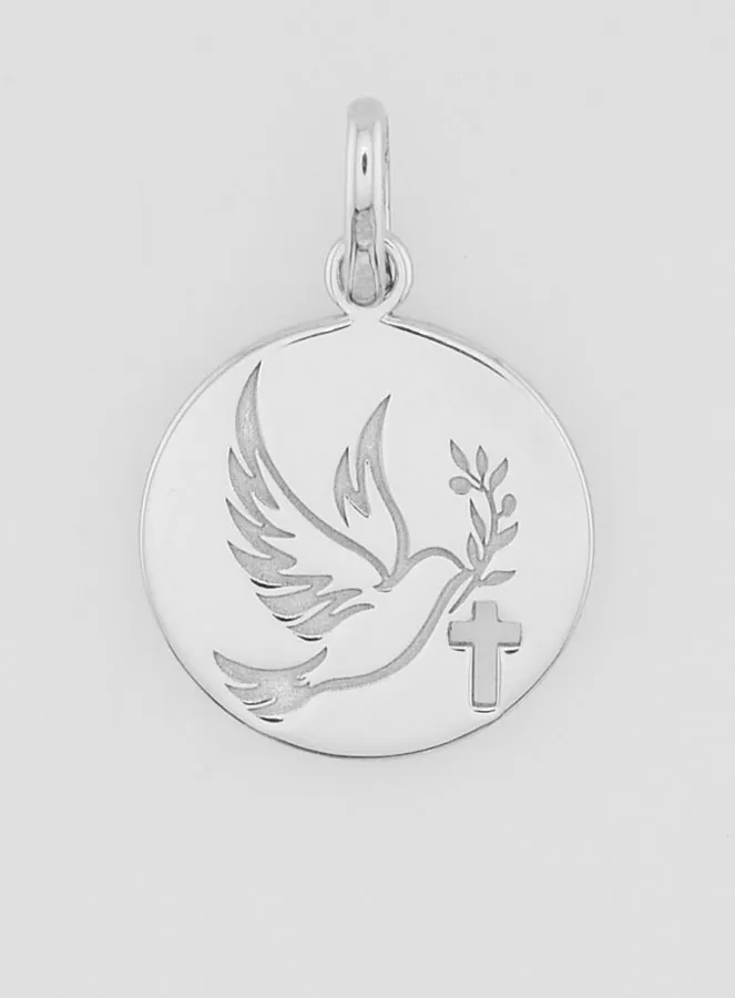 Silver Holy Spirit Confirmation Medal (pic 1)