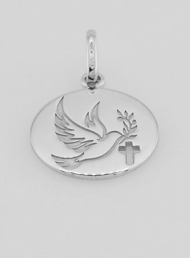 Silver Holy Spirit Confirmation Medal (pic 2)