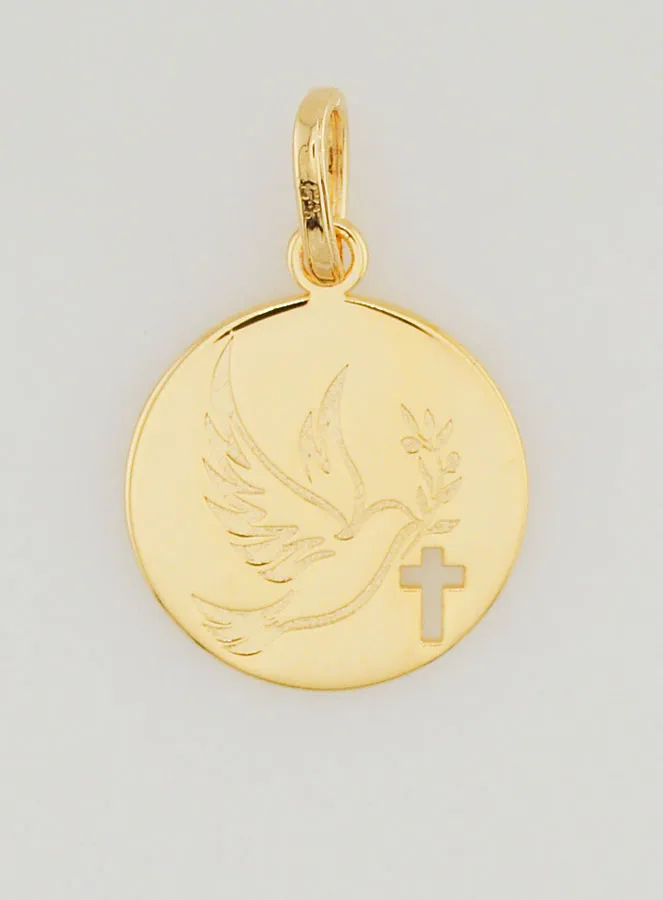 Gold-plated Holy Spirit Confirmation Medal (pic 1)