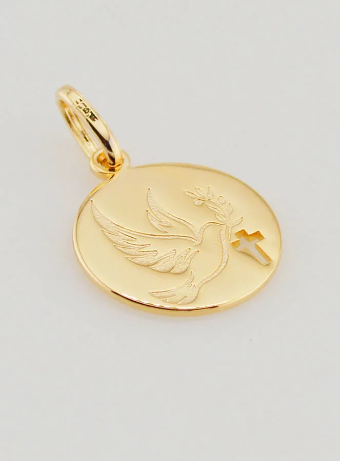 Gold-plated Holy Spirit Confirmation Medal (pic 3)